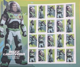 Buzz Lightyear Go Beyond From Infinity to Forever USPS Forever Stamp She... - $19.95