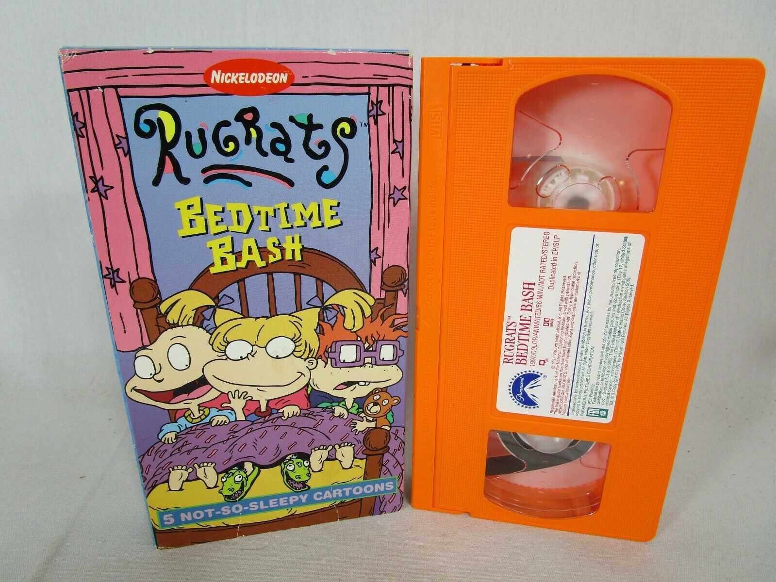 Rugrats Cartoon Vhs 1997 Bedtime Bash Nickelodeon Vintage Tommy Chuck Vhs Tapes 2385