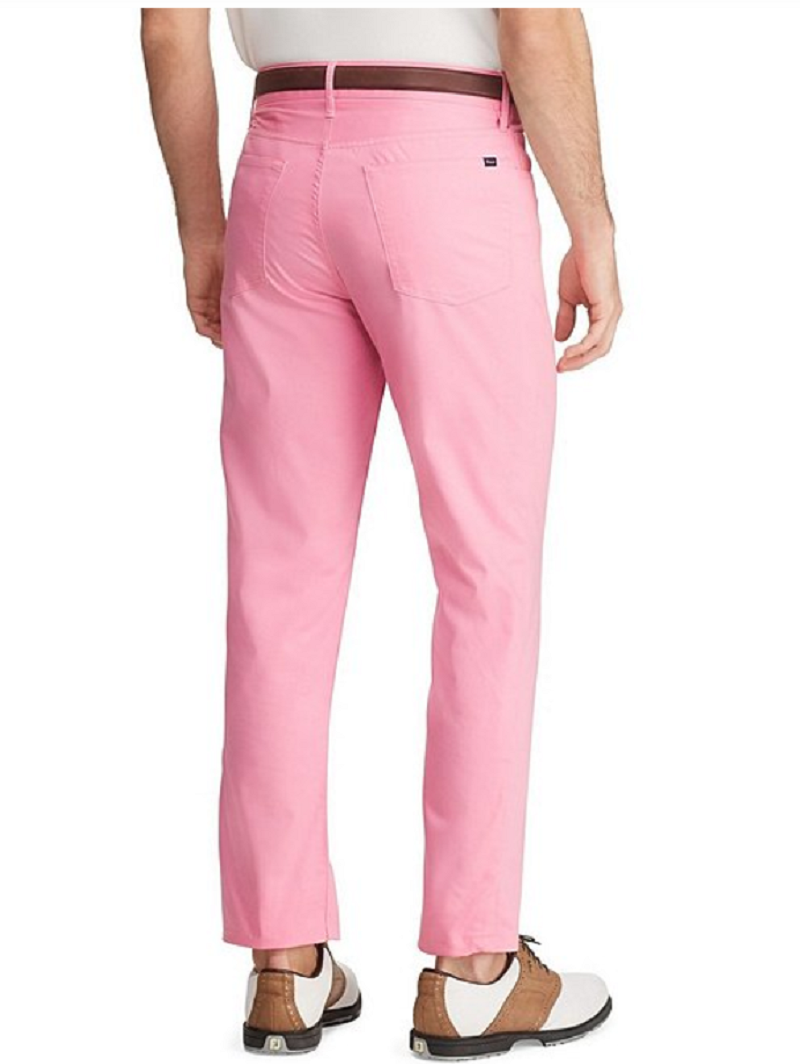 $98.50 Polo Ralph LaurenGolf 5-Pocket Stretch Pants, Pink, 32x32 - Pants