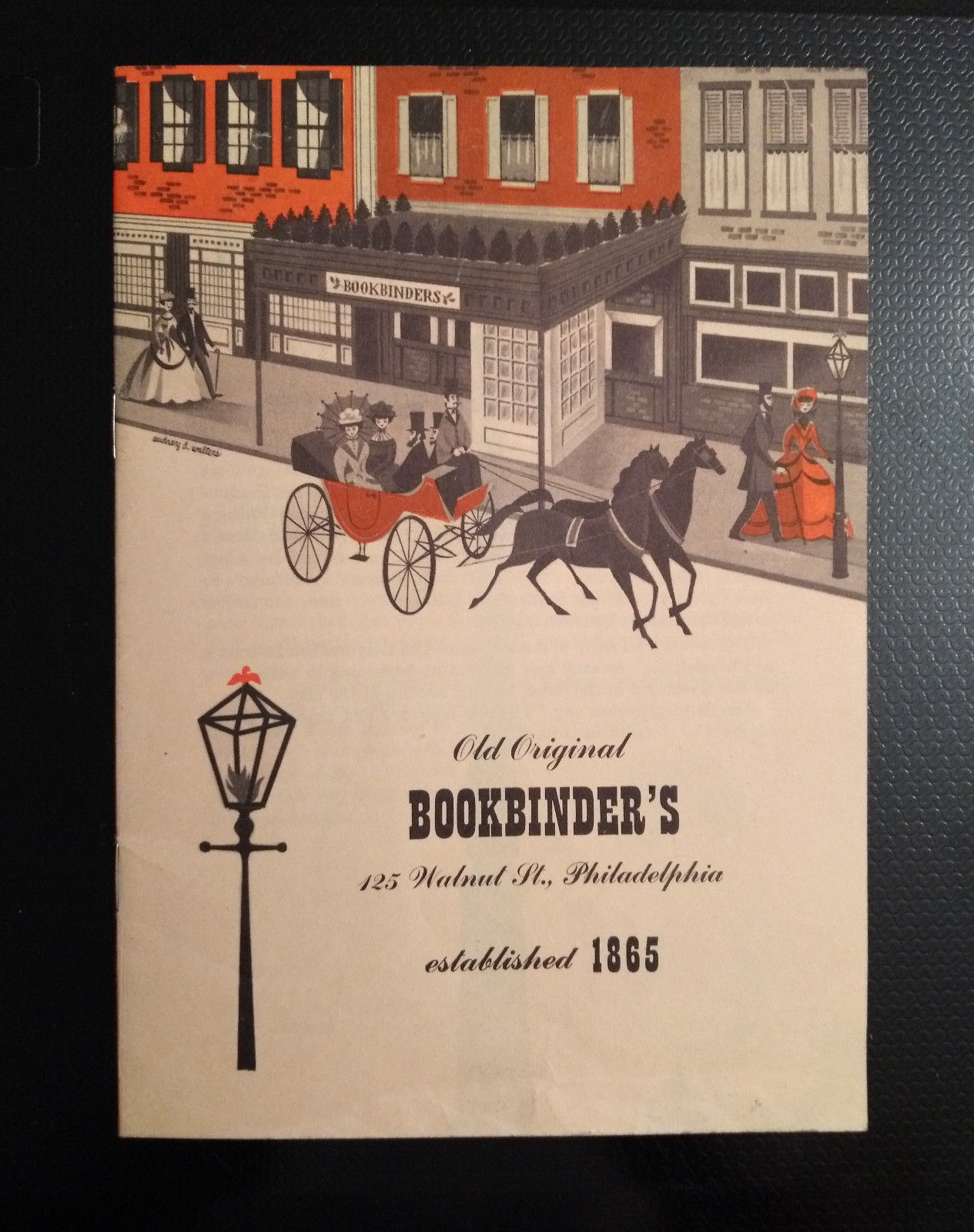 1955 Old Original Bookbinders Restaurant Philadelphia PA Promotional