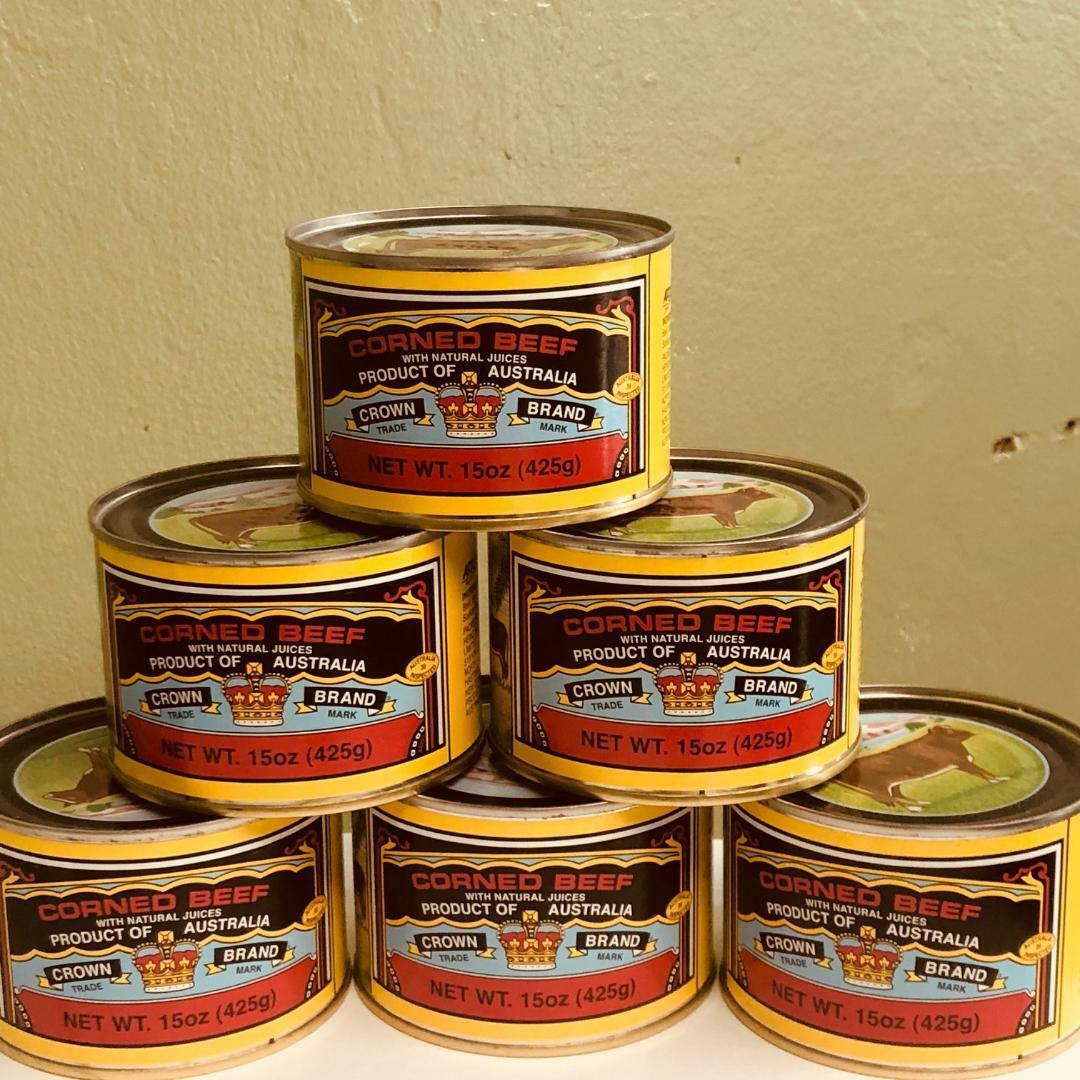 6 CROWN BRAND CORNED BEEF WITH NATURAL JUICES 15oz Meat, Poultry