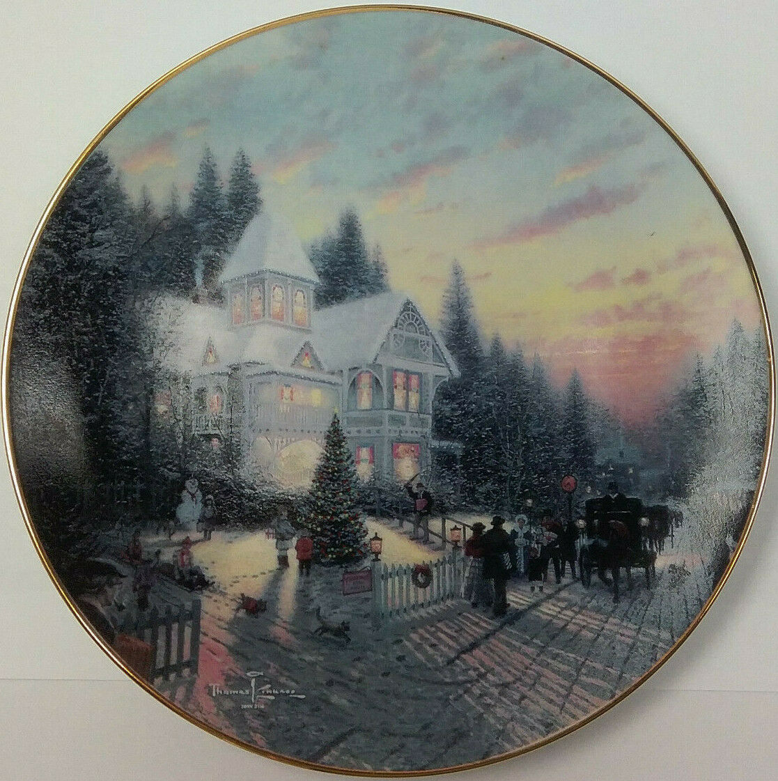 Thomas Kinkade Plates The Magic of Christmas Collector LE Yuletide