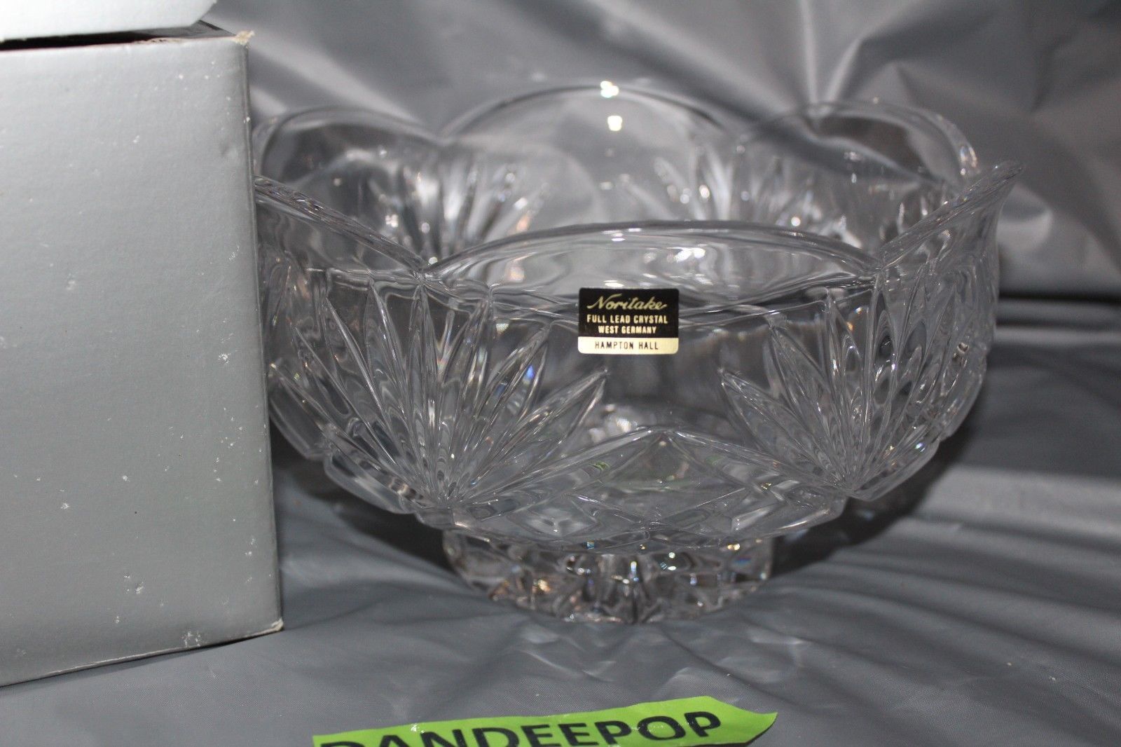 Noritake Full Lead Crystal Hampton Hall Centerpiece Bowl 8 3/4 Germany