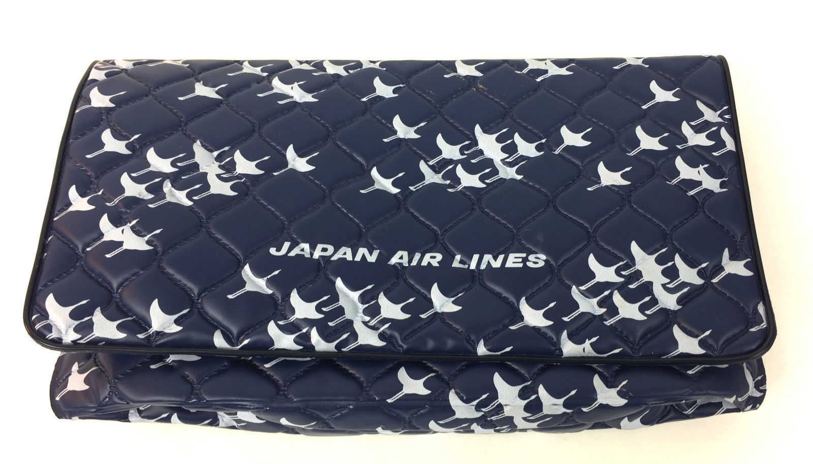 Vintage Japan Airlines Plastic Travel small Cosmetic Bag with Slippers