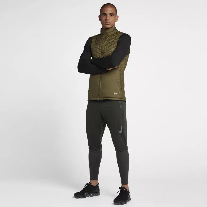 Nike Shield Swift Running Pants Joggers Sequoia Green Reflective 929859 ...