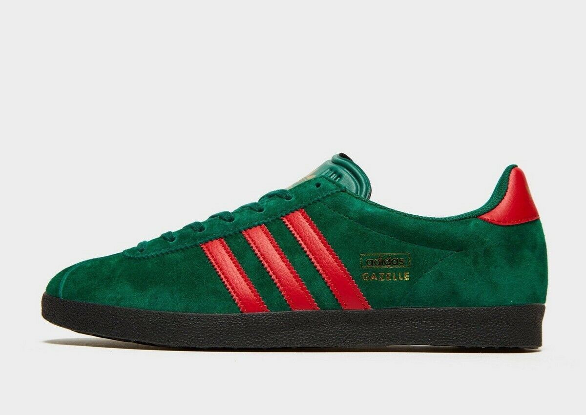Adidas Originals Gazelle Trainers in Green and Red Mens Shoes