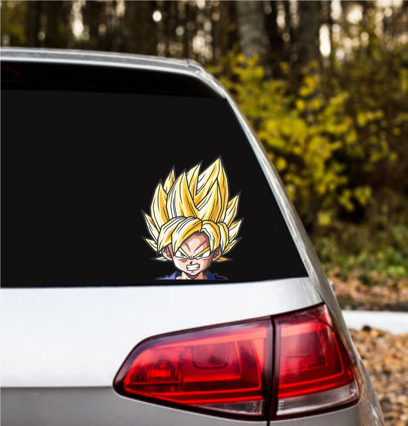 Super Saiyan Goku Peeking Peeker Bumper Vinyl Decal Anime Stickers Dragon Ball Z Decals & Vinyls