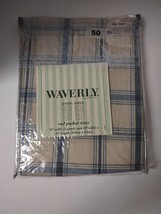Waverly Blue Plaid Country Kitchen Panel Curtains 56" X 24" - $15.77