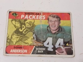 Donny Anderson Green Bay Packers 1968 Topps Card #209 CREASED & TORN - $0.98