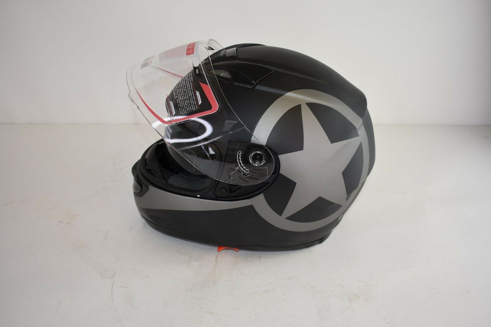 TCMT A5005 Black DOT FMVSS No. 218 Certified Motorcycle Helmet Size L ...