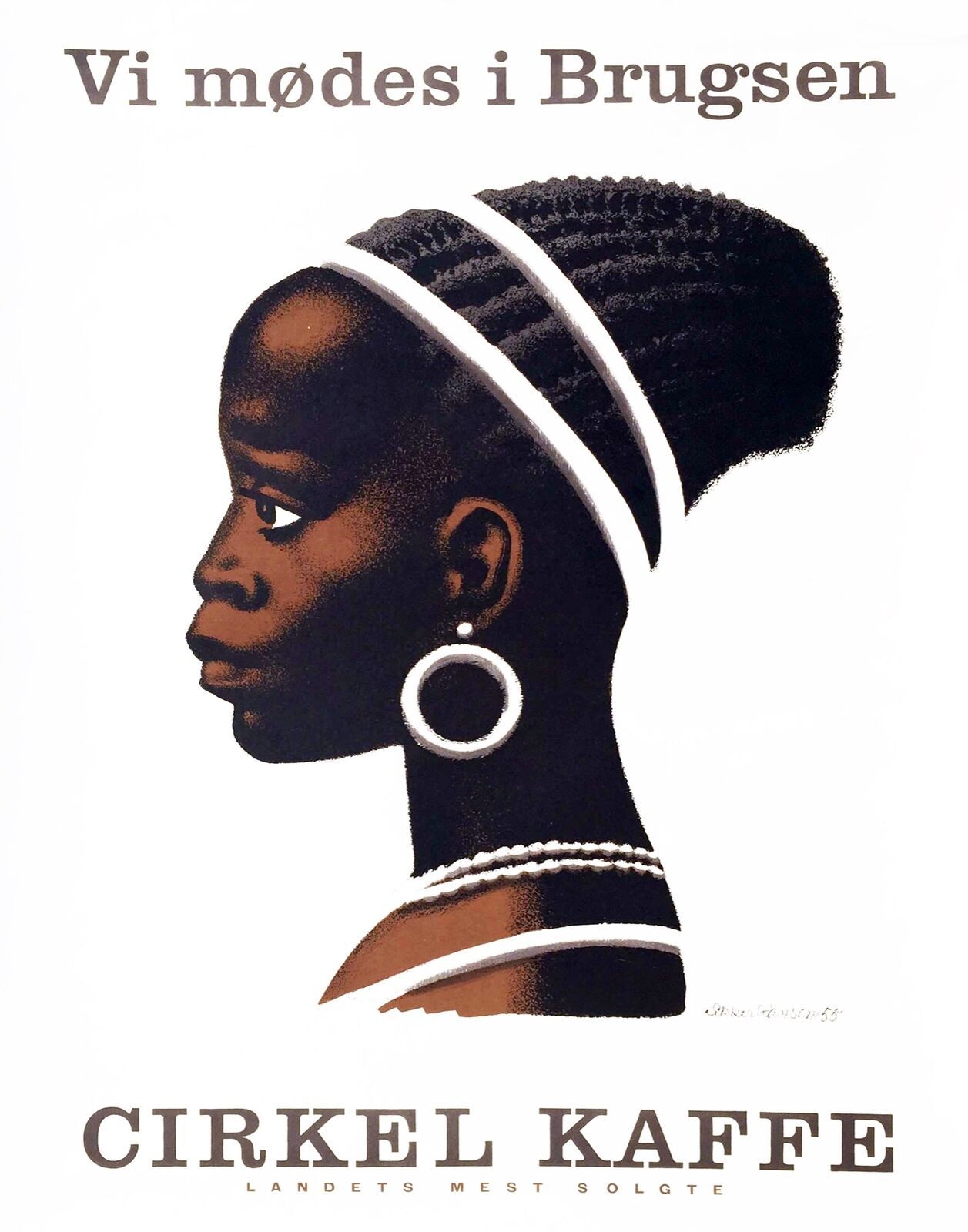 8287.Decoration Poster.Home Room design art print.Cirkel Kaffe.African woman