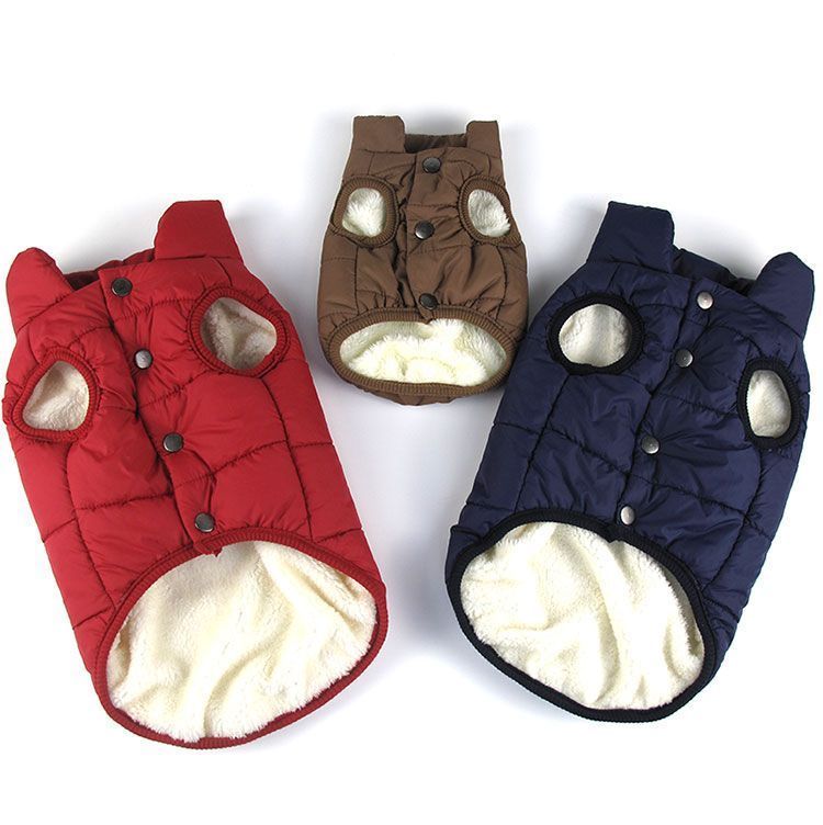 Pet Winter Dog Coat Apparel Jacket 2 Layers Fleece Lined Warm Windproof ...