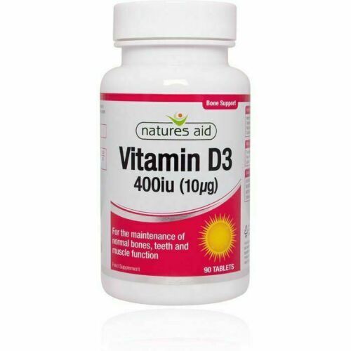 Vitamin D3 400iu (10 micrograms) natures aid  90 Tablets Natures Aid immunity