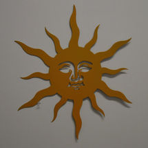 17" SUN FACE HEAVY DUTY STEEL METAL WALL ART HOME INDOOR OUTDOOR GARDEN DECOR image 6