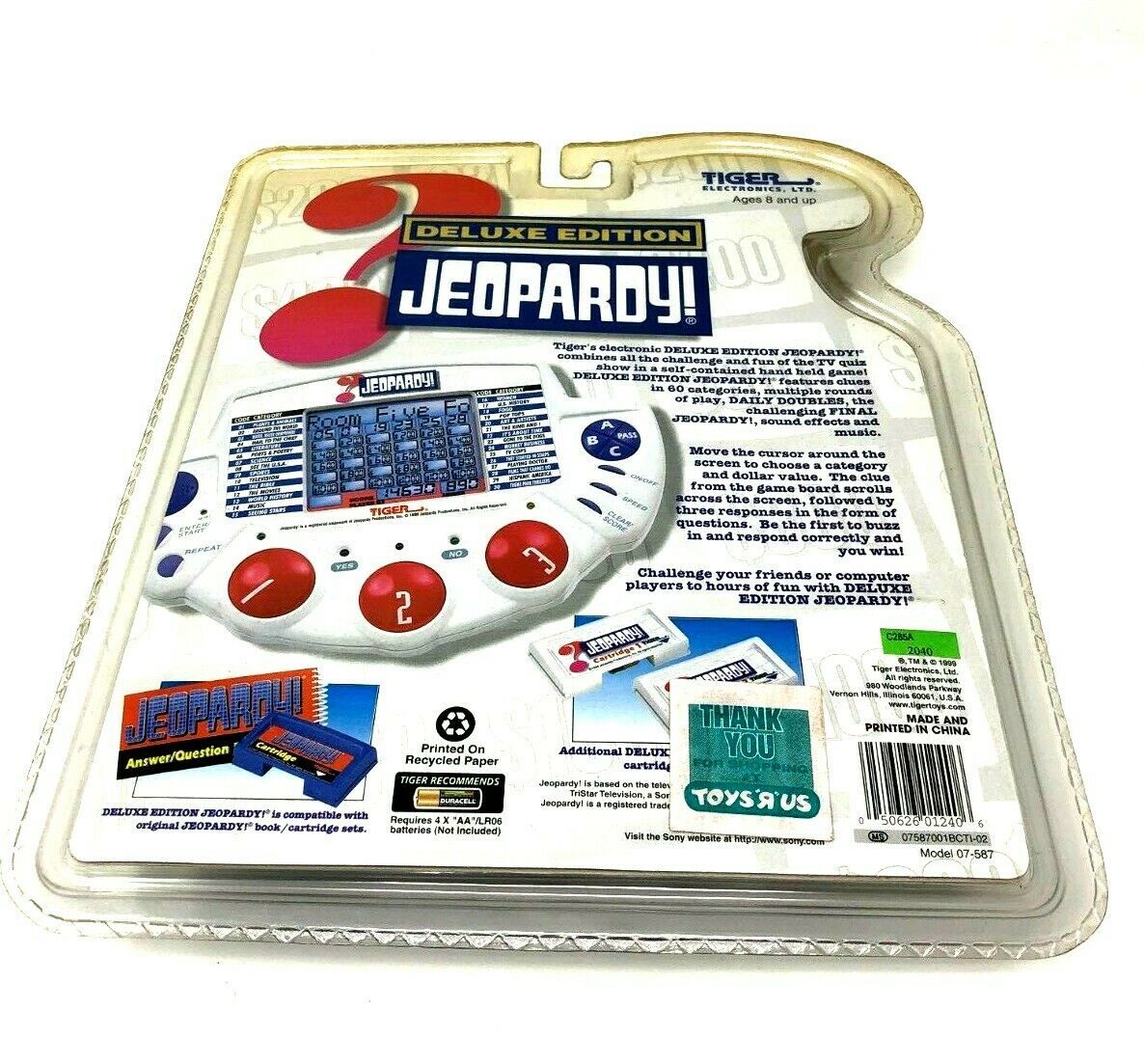 Retro Vintage 1999 Jeopardy Electronic Deluxe Edition Game Tiger