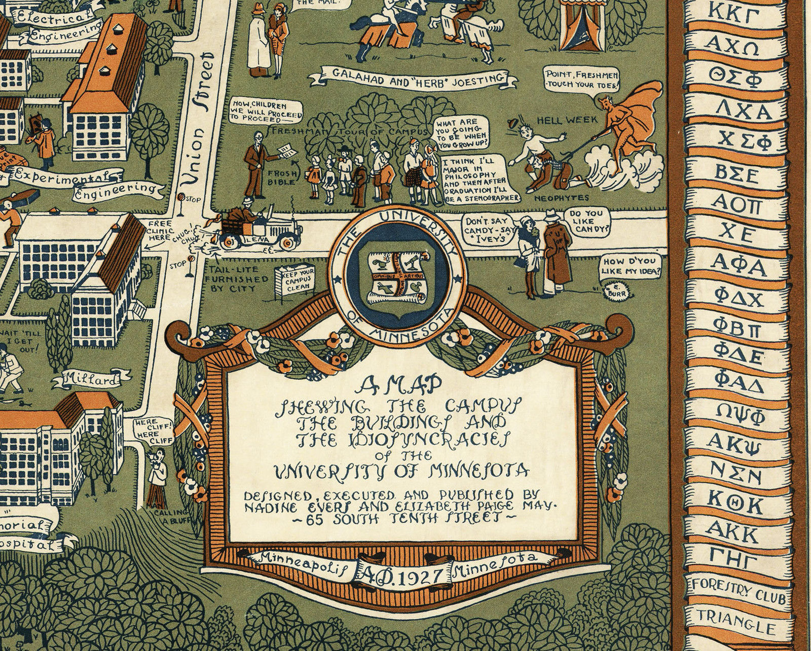 1927 Map University of Minnesota Campus and similar items