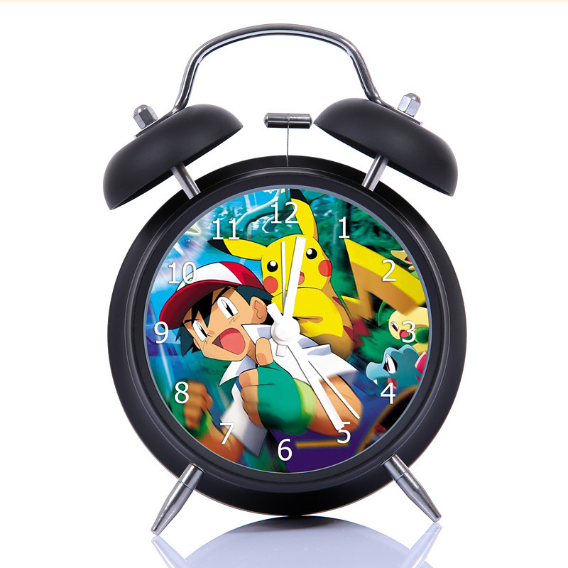 Alarm Clock Pokemon Ash Pikachu Creative Classic Metal Table Bell Alarm