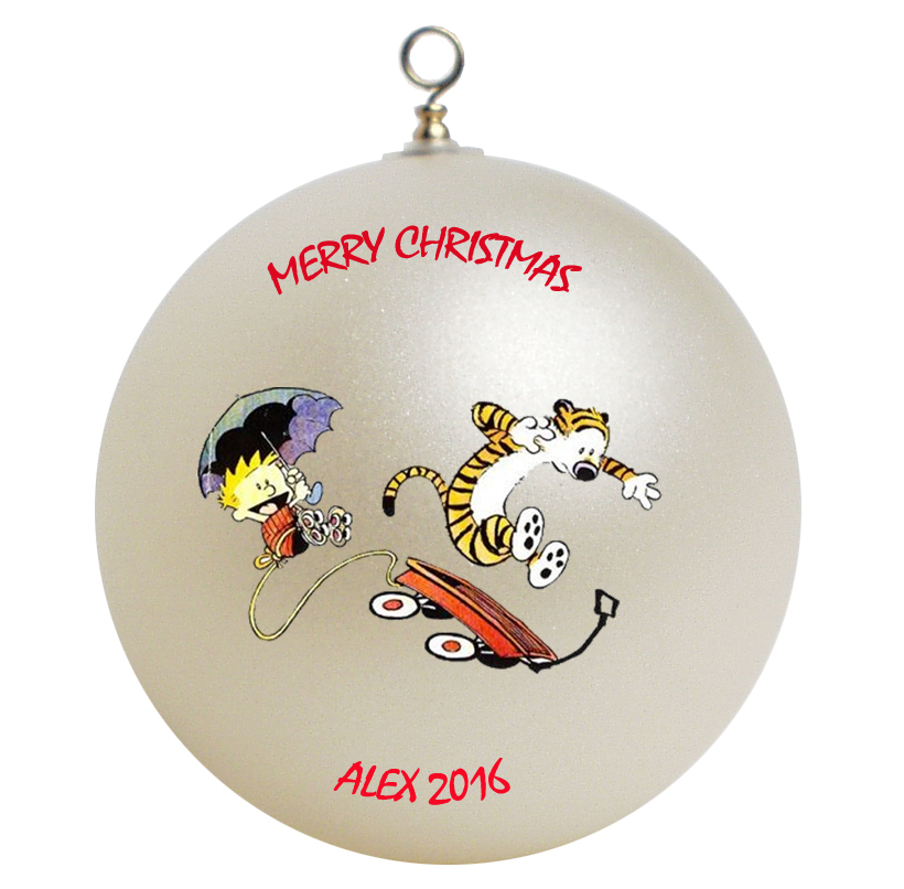 Personalized Calvin and Hobbes Christmas Ornament Gift #3 - Ornaments