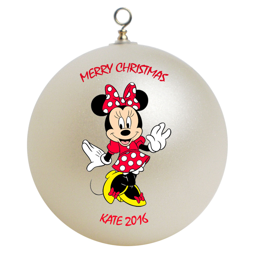Personalized Minnie Mouse Christmas Ornament Gift, Add