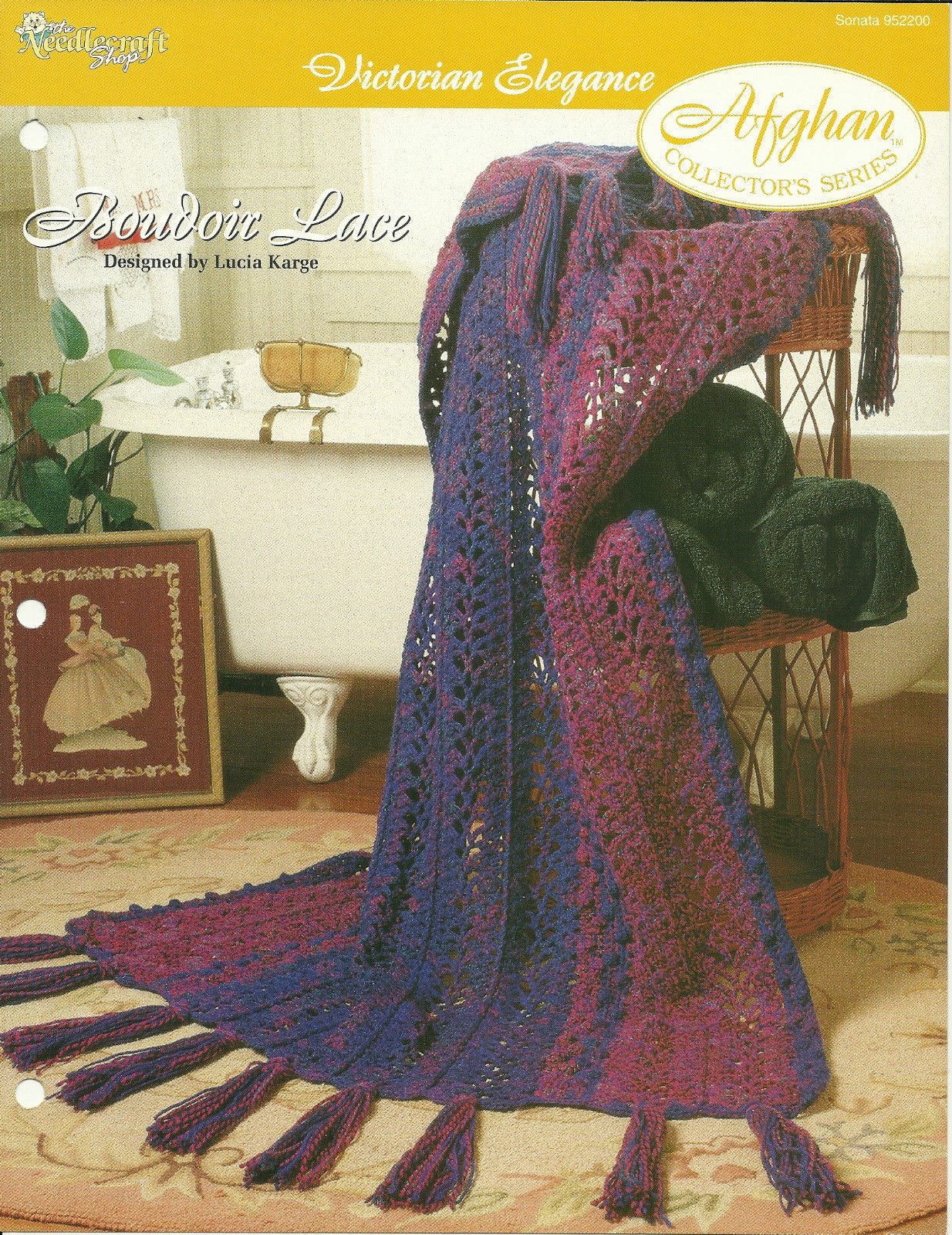 Needlecraft Shop Crochet Pattern 952200 Boudoir Lace Afghan Collectors Series - $2.99