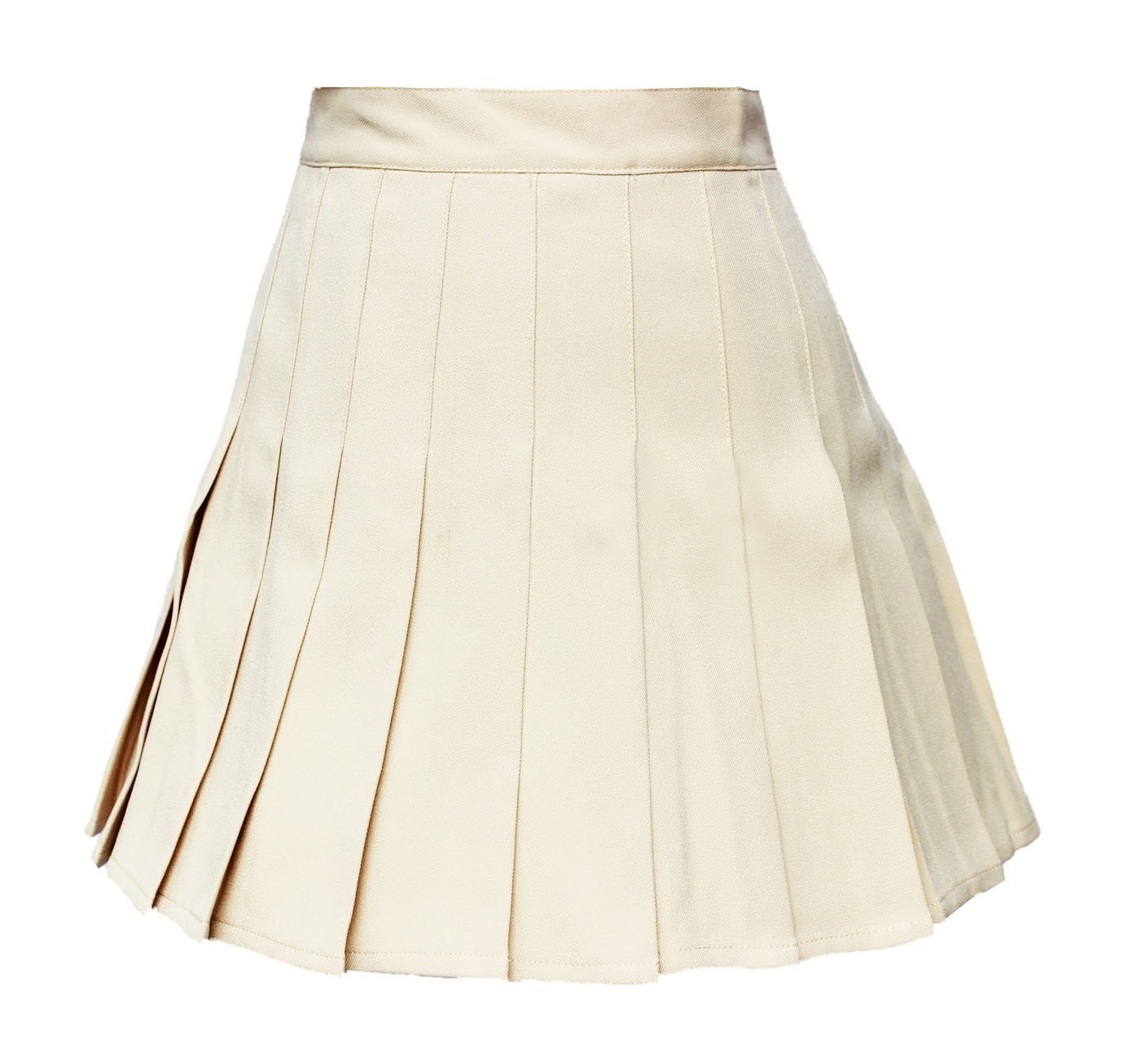 Primary image for Women High Waist Solid Pleated Plus size Single Tennis Skirts (XL, Khaki)