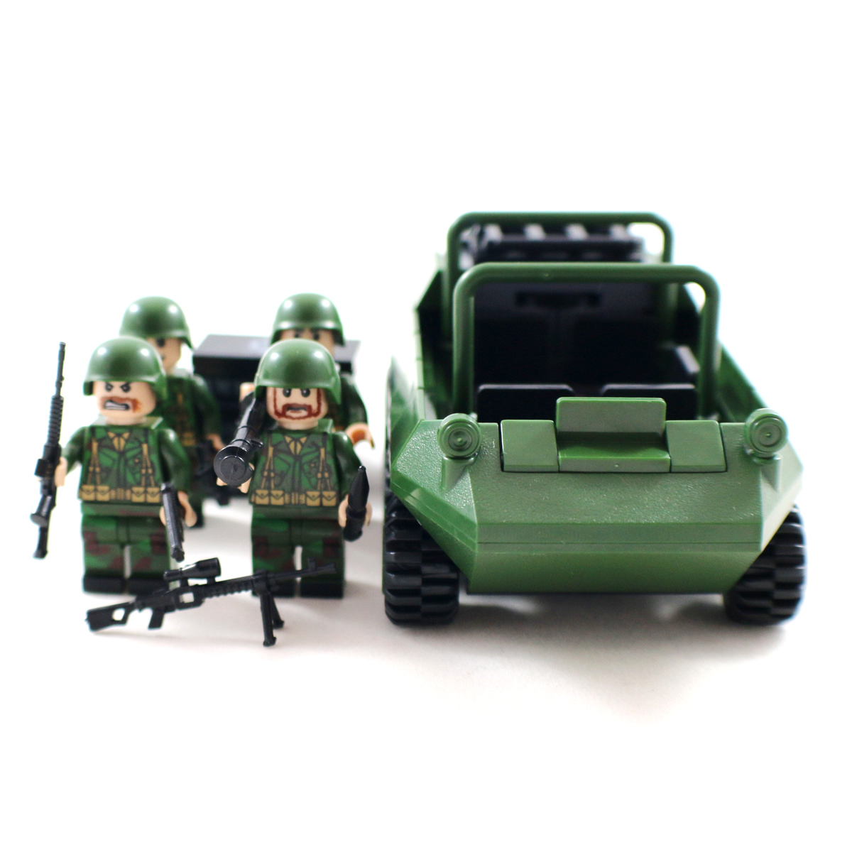 Army Atv Troop Carrier Military Building Block Toy - Compatible With 