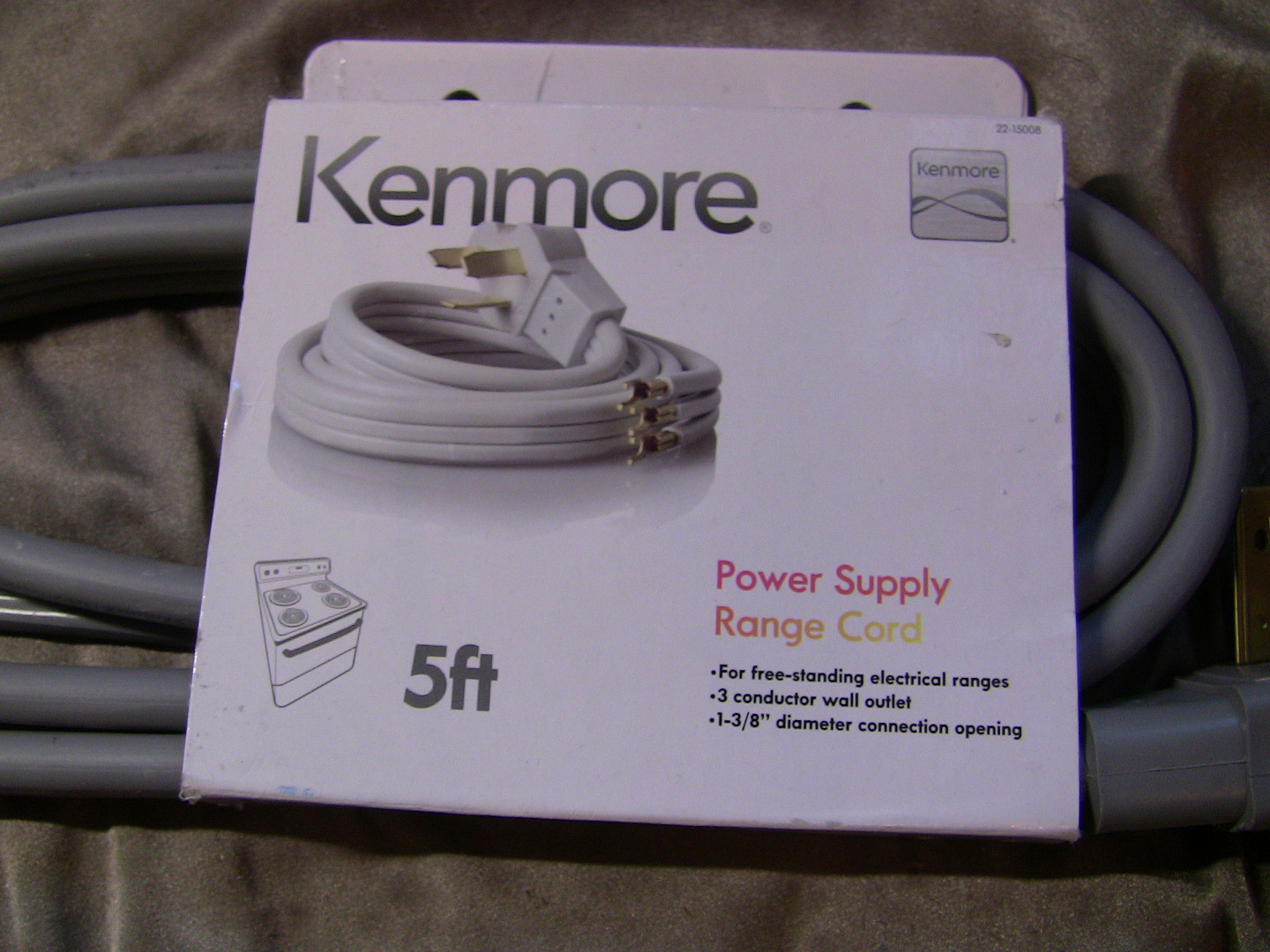 Kenmore Power Supply Range Cord 13/8" diameter connection opening