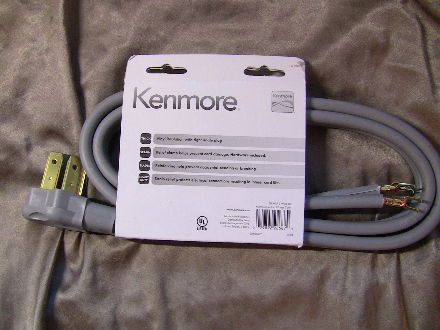 Kenmore Power Supply Range Cord 13/8" diameter connection opening