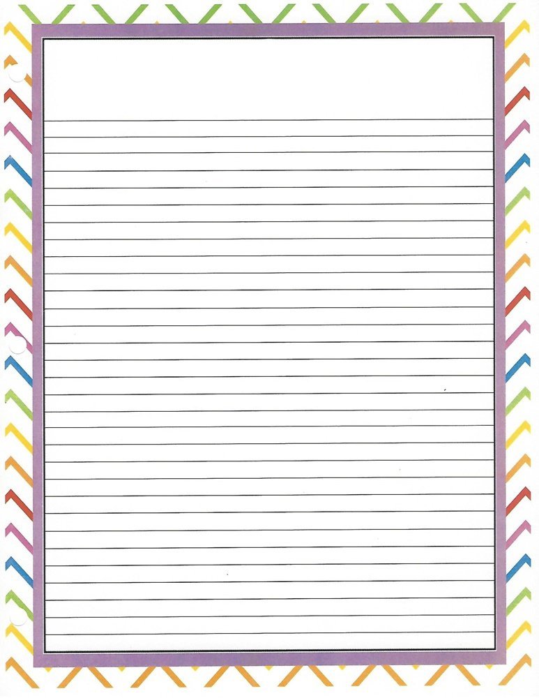 Primary image for Rainbow Chevron 3 Hole Loose Leaf Paper 50 Sheets
