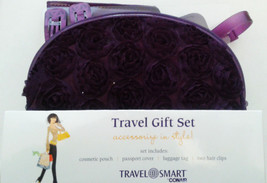 Travel Smart Travel Gift Set:Cosmetic bag, Passport Cover, Luggage Tag a... - $14.69