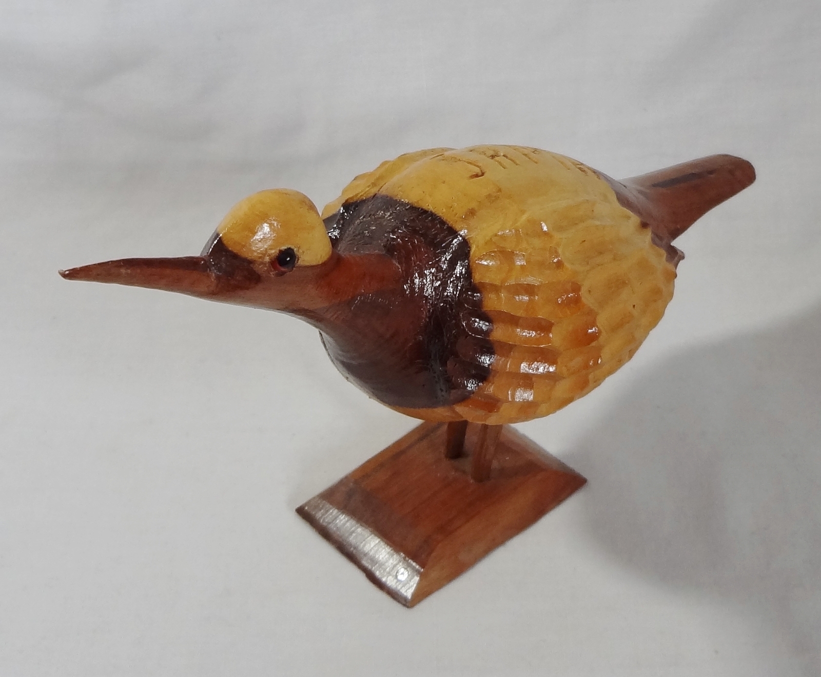 Hand Carved Wooden Bird Figurine Souvenir from Jamaica - $6.99