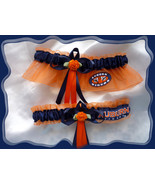 Auburn Tigers Orange Organza Flower Wedding Garter Set  - $25.00
