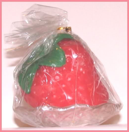 Strawberry Shaped Fruit Candle Decor With Burning Dish - Candles