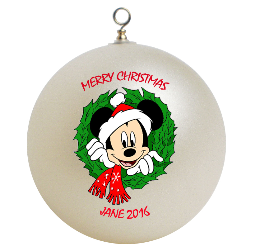 Personalized Mickey Mouse Christmas Ornament Gift, Add