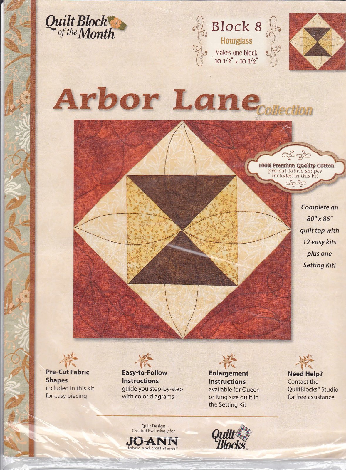 Joann Quilt Block of the Month Arbor Lane Collection #8 [Brand New ...