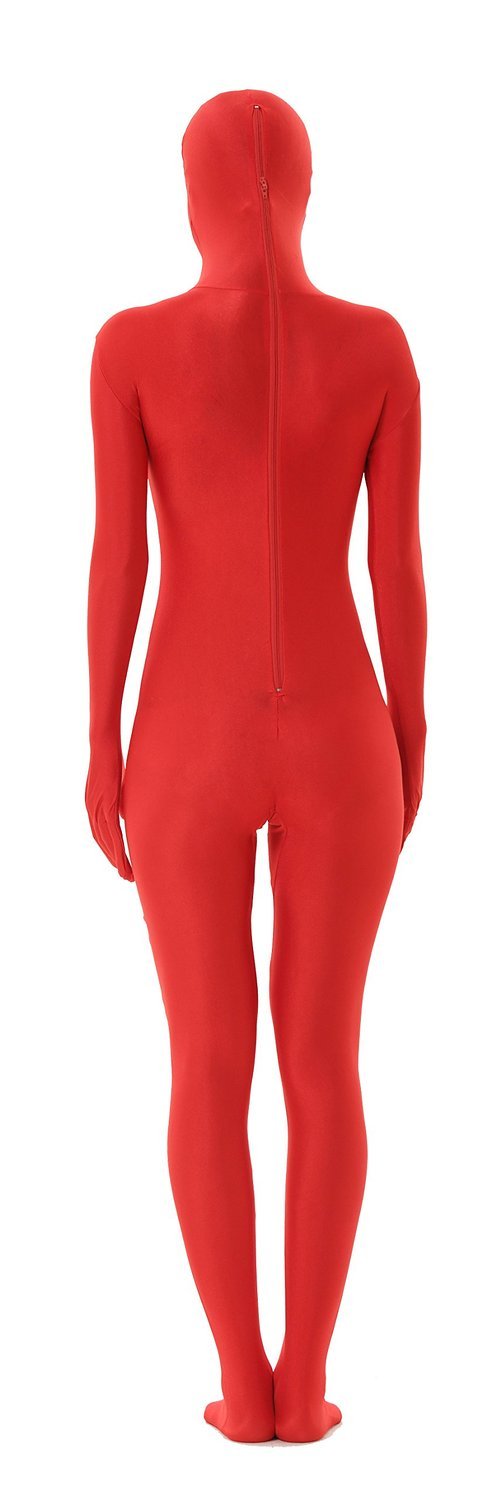 Unisex Full Body Lycra Spandex Skin Tight Bodysuit Zentai Suit Red Leotards And Unitards 6302