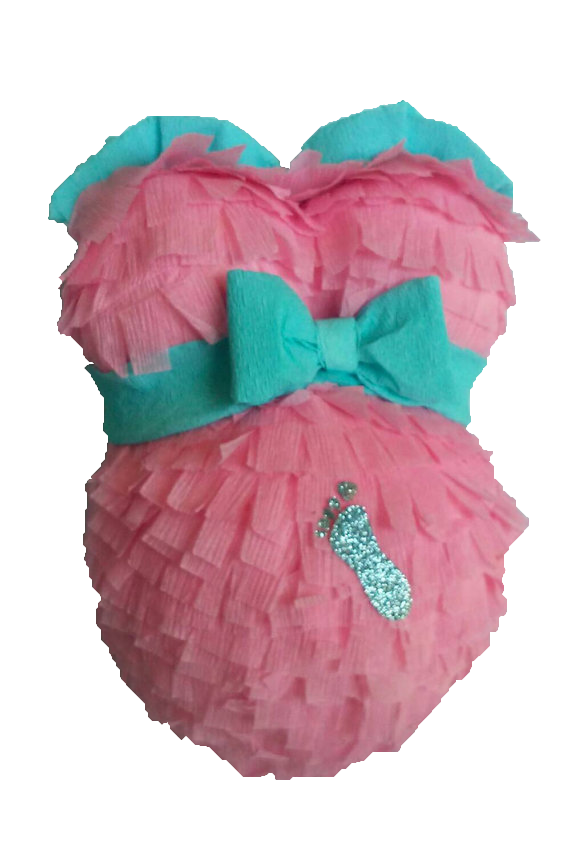 Cute Pregnant belly Pinata for baby shower, gender reveal ...