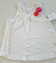 Carter&#39;s Girls Playwear Pullover Top   Sizes 4  NWT White With Flower - $9.09