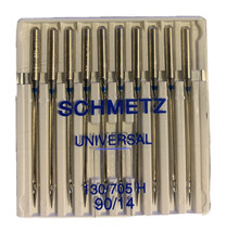 10 Sewing Machine Needles Size 14 Schmetz Universal 130/705 H 90/14 Cotton - $12.08
