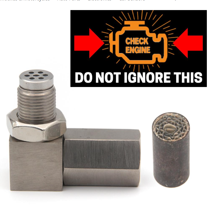 Mini Catalytic Converter O2 Sensor Spacer Adapter Extension Stainless