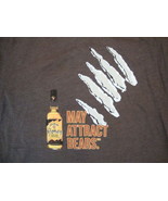Jim Beam Honey Whiskey &quot;May Attract Bears&quot; Soft Brown T Shirt M - $14.38