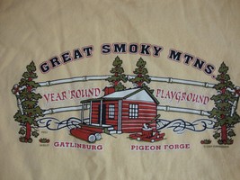 Great Smoky Mtns. Gatlinburg Year &#39;Round Playground Yellow T Shirt Adult... - $18.17
