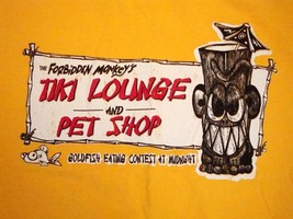 The Forbidden Monkey&#39;s Tiki Lounge And Pet Shop Souvenir Island T Shirt M - $16.79