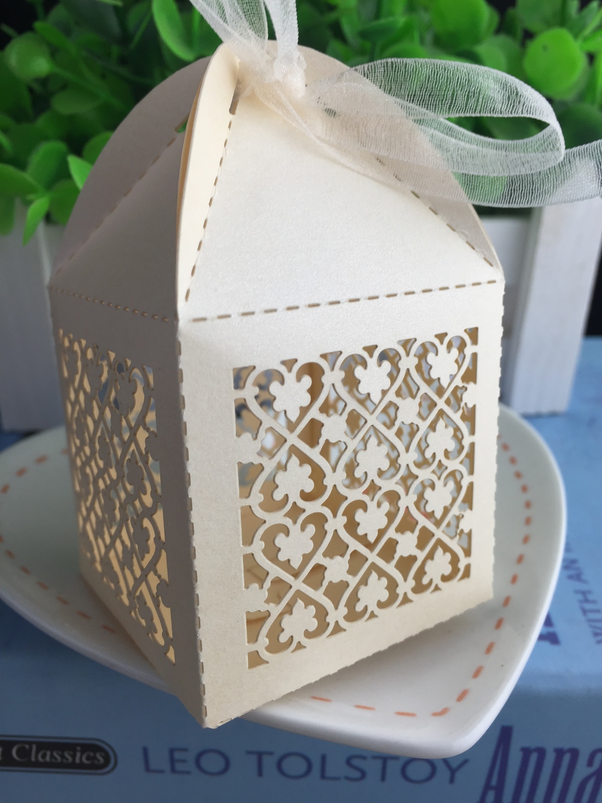 100pcs Love Ivory Laser Cut Gift Packaging Boxes,Wedding Favor Boxes ...