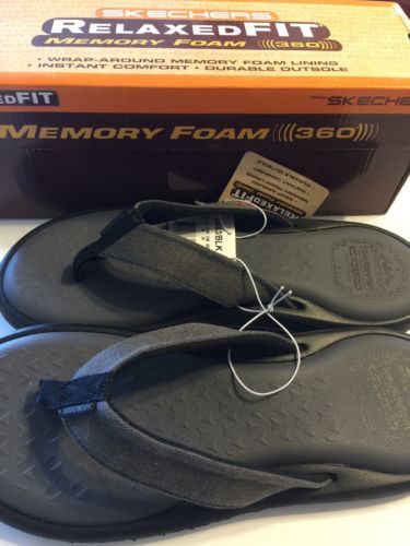 skechers relaxed fit memory foam sandals