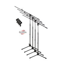 Tripod Microphone Boom Stand with Mic Clip Adapter (Pack of 4) by GRIFFI... - $80.95