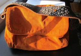 Original Line Tylie Malibu Bag Classic Flap in Orange Crystal &amp; Stud Strap - $92.86