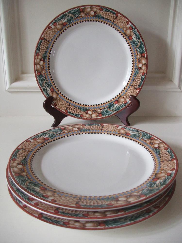 Sakura Pine Cone Debbie Munn 4 Dinner Plates and similar items Sakura Pine Cone Debbie Munn 4 Dinner Plates and similar items