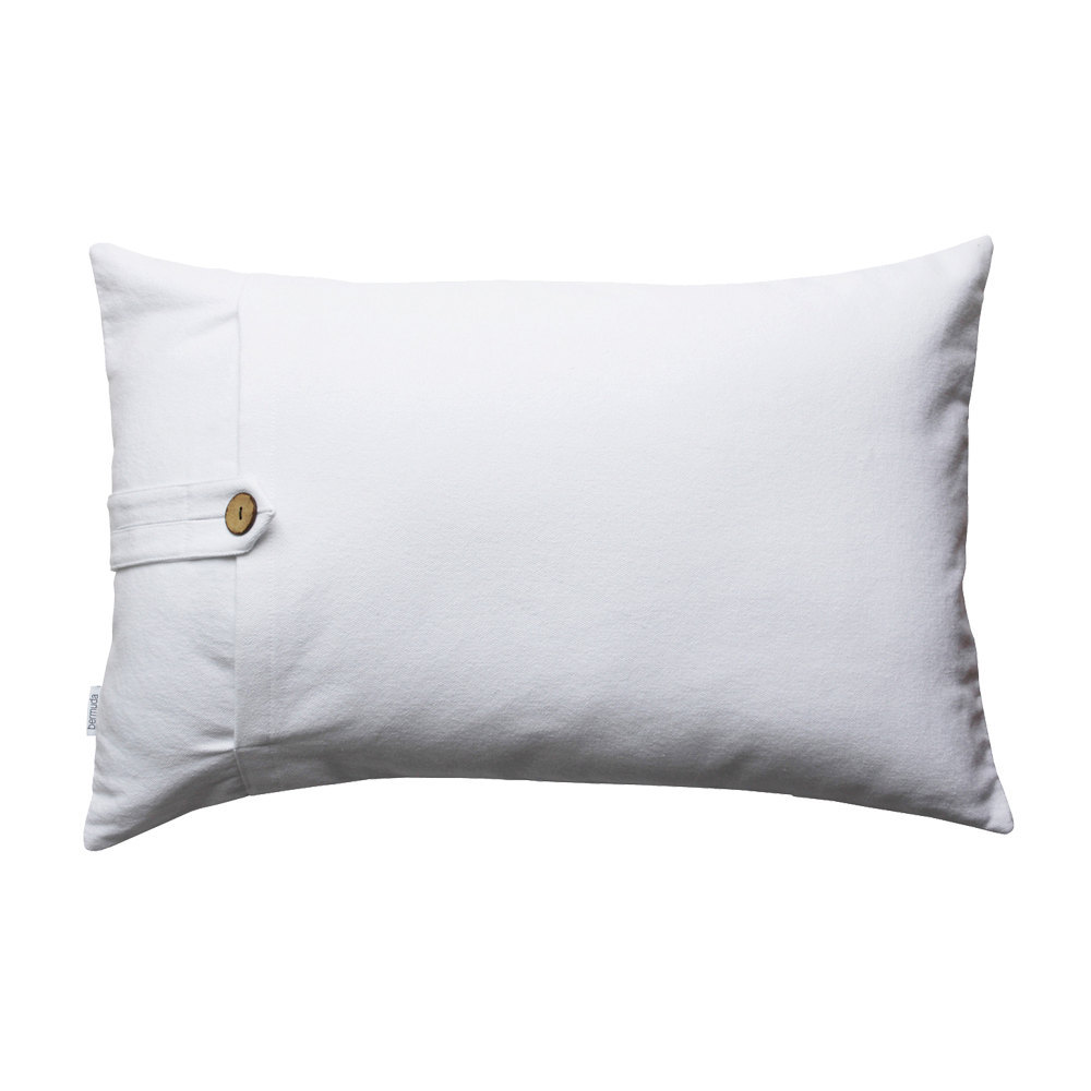 Modern white lumbar throw pillow / lumbar pillow case Miami Morningdew 16x26 - Pillows