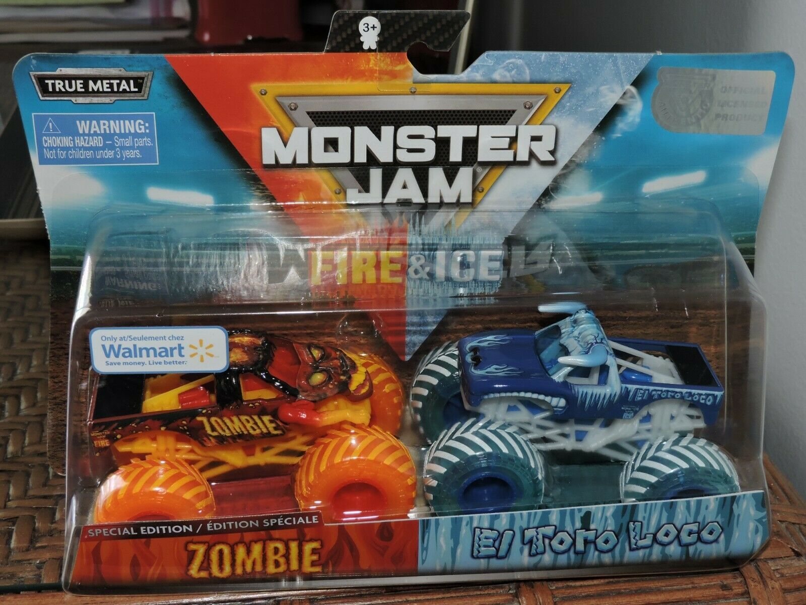 2019 MONSTER JAM TRUCKS FIRE & ICE DUEL PACK - ZOMBIE & EL TORO LOCO 1: ...